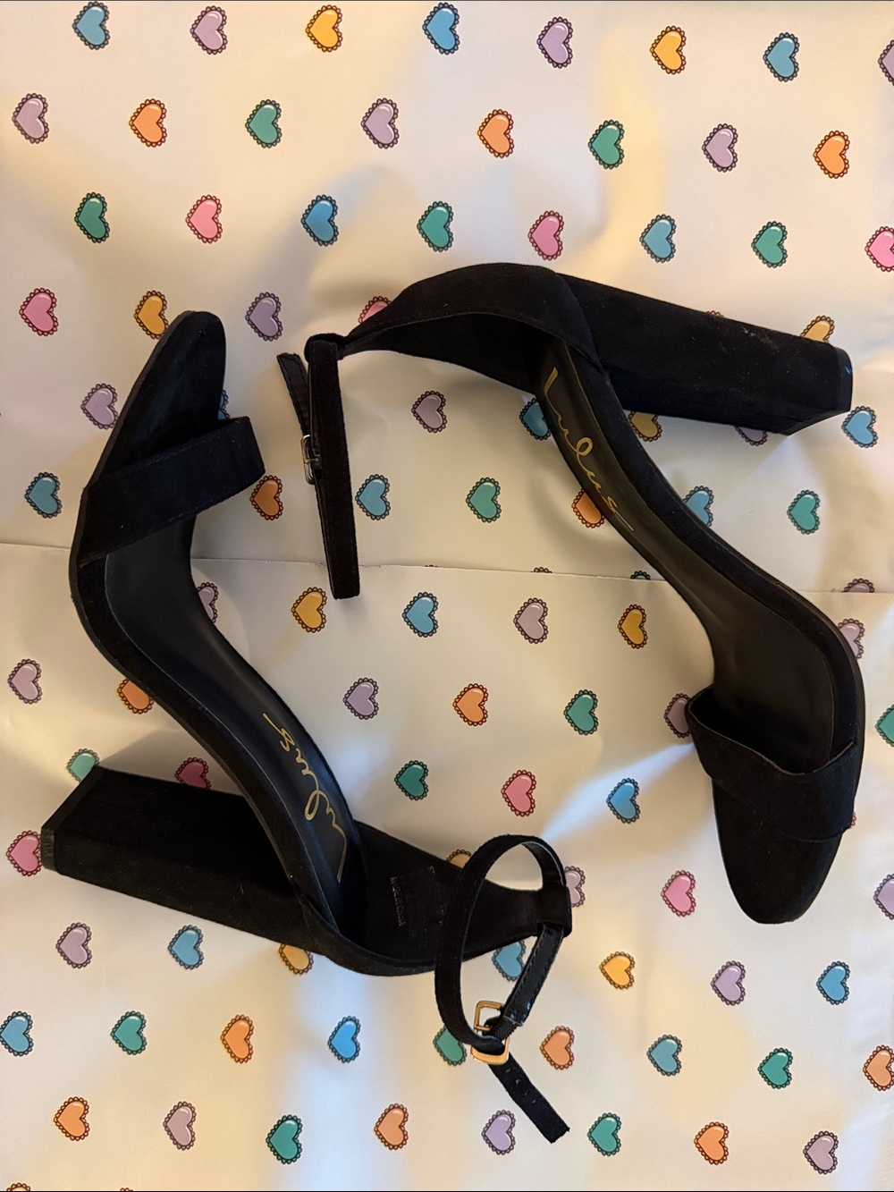 Lulu's Black Suede Block Heel Ankle-Strap Sandals